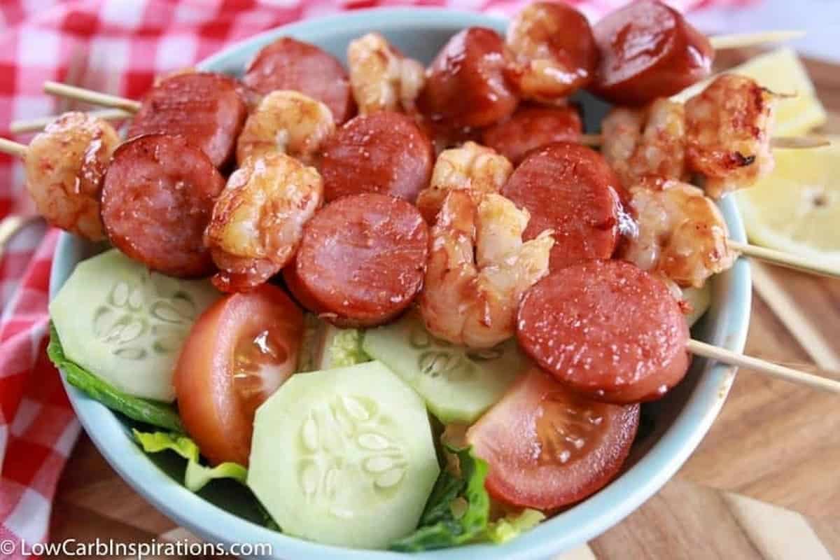 Sausage Shrimp Kabobs