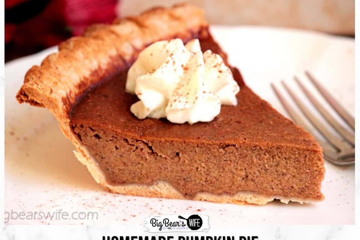 Homemade Pumpkin Pie.