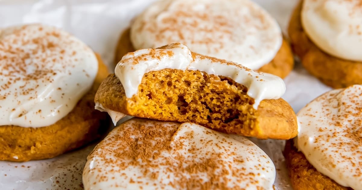 Frosted Pumpkin Cookies.