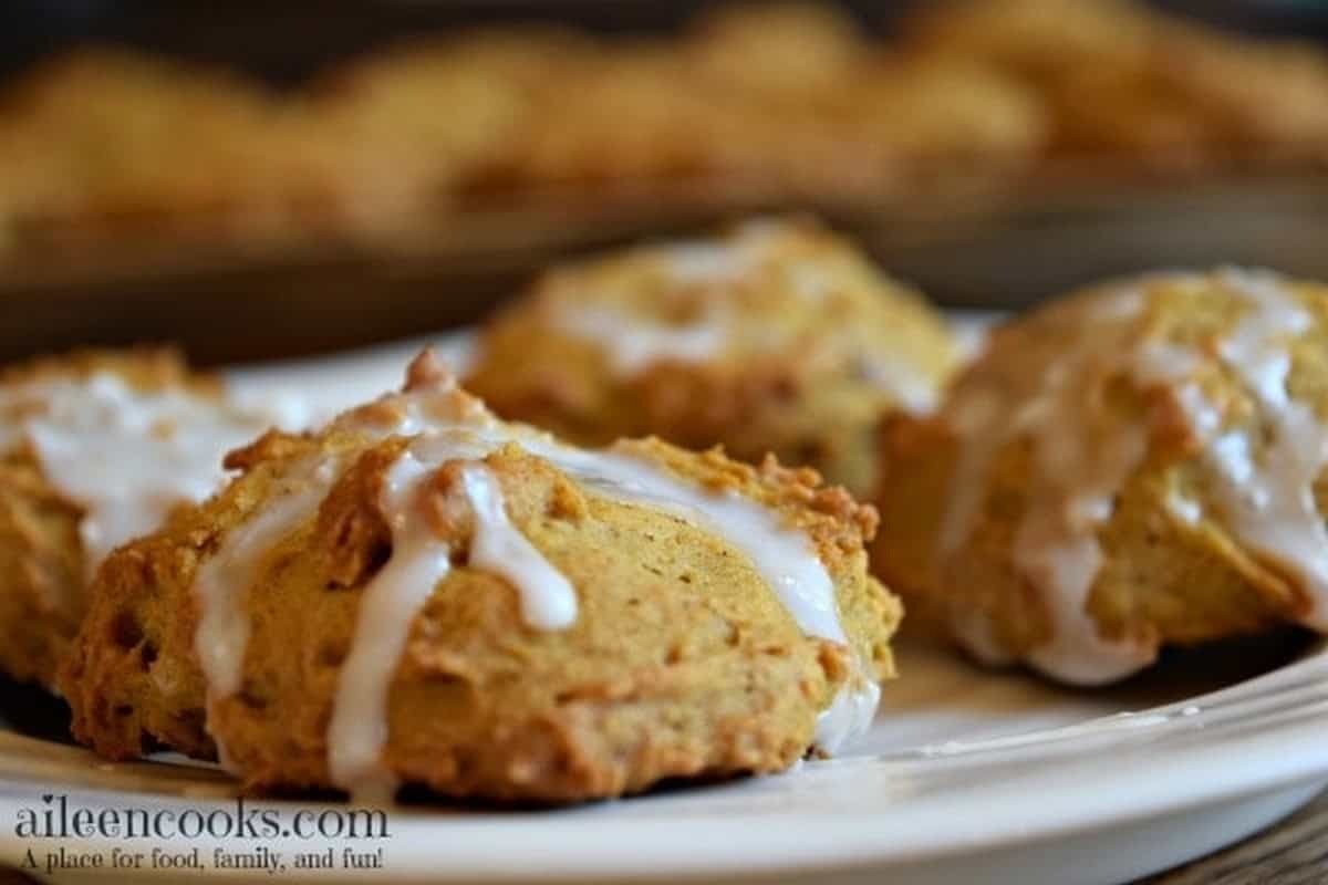 Glazed Pumpkin Spice Cookies.