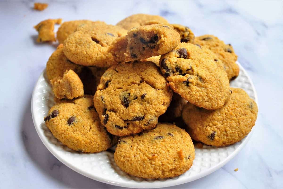 Gluten Free Pumpkin Chocolate Chip Cookies.