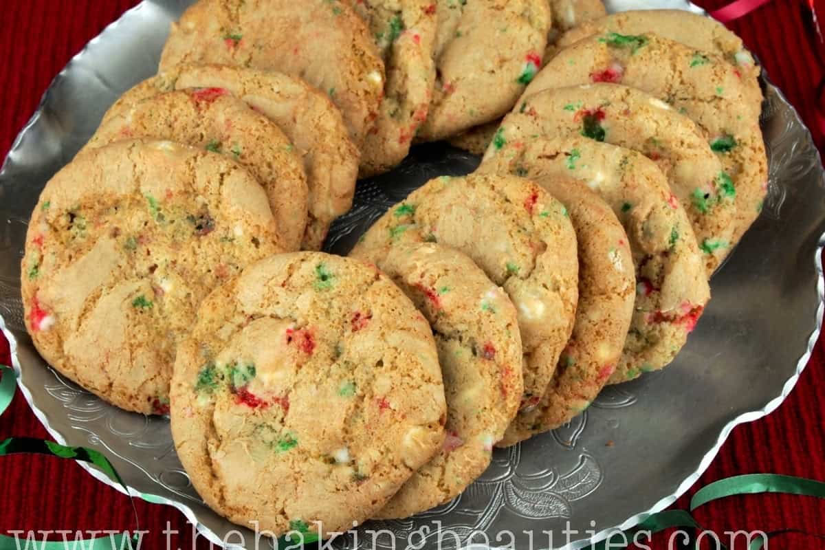 Gluten Free White Chocolate And Peppermint Cookies.
