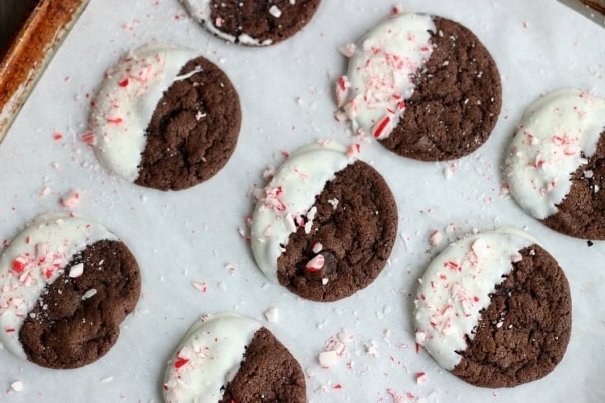 Triple Chocolate Peppermint Cookies.