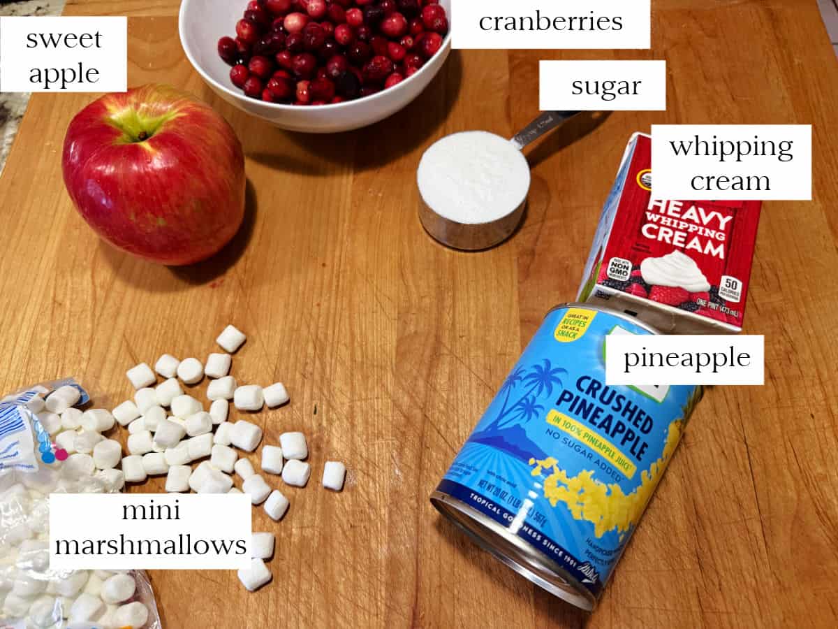 cranberry salad ingredients.