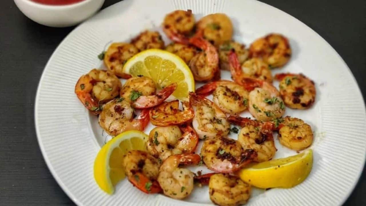 Pan Fried Shrimp.