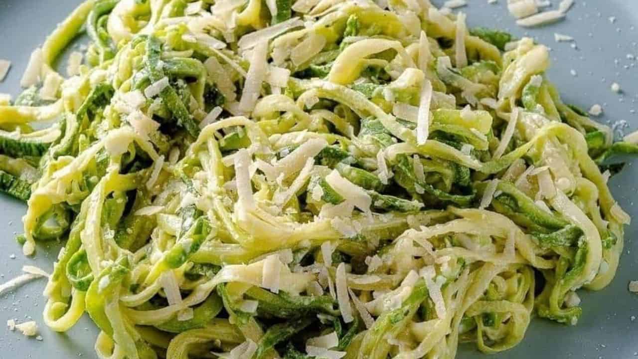 Garlic Parmesan Zucchini Noodles.