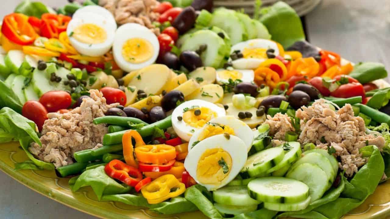 Salmon Niçoise Salad, A Classic Composed Salad.