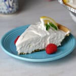 a slice of lemonade pie ready to enjoy.