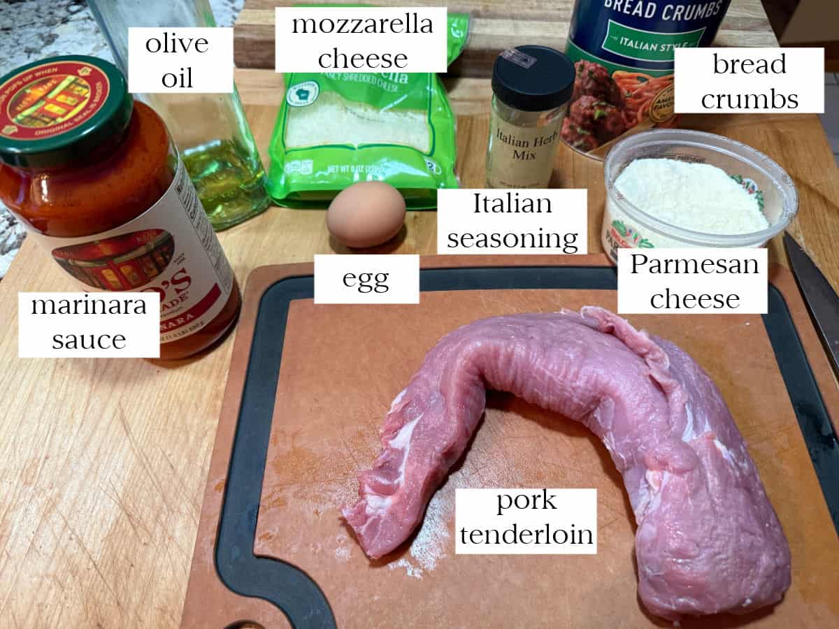 Ingredients needed with labels.
