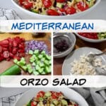 pin for Mediterranean orzo pasta salad.