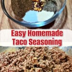 Pin for homemade taco seasoning.