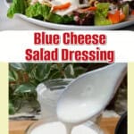 pin for homemade blue cheese dressing.