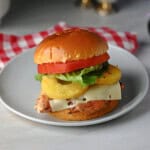Teriyaki chicken sandwich (Red Robin copycat)ready to eat.