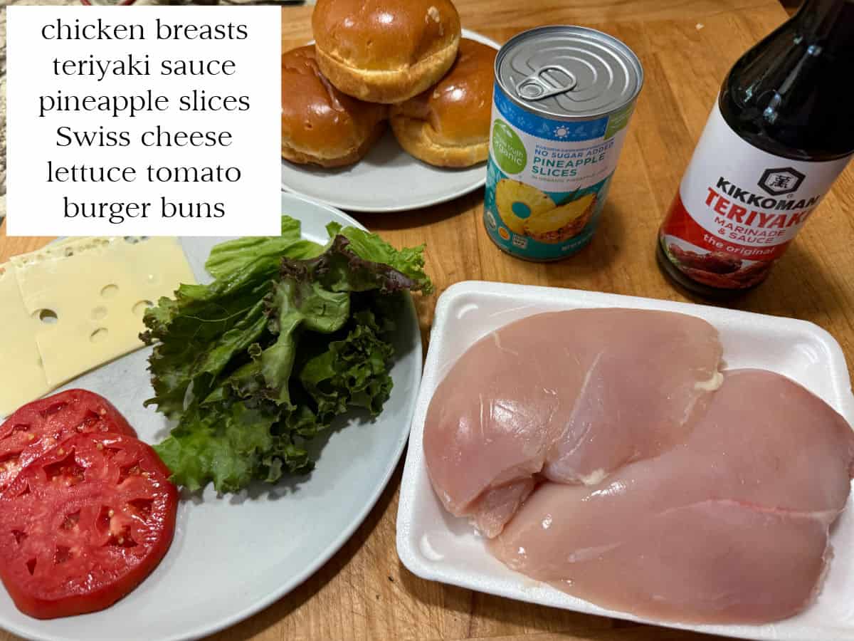 ingredients needed for the sandwich.