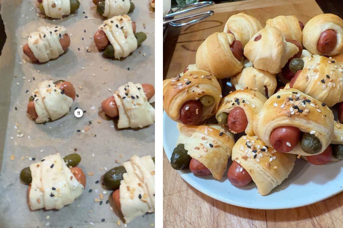 showing the variation of adding a small dill pickle and Everything Bagel seasoning.