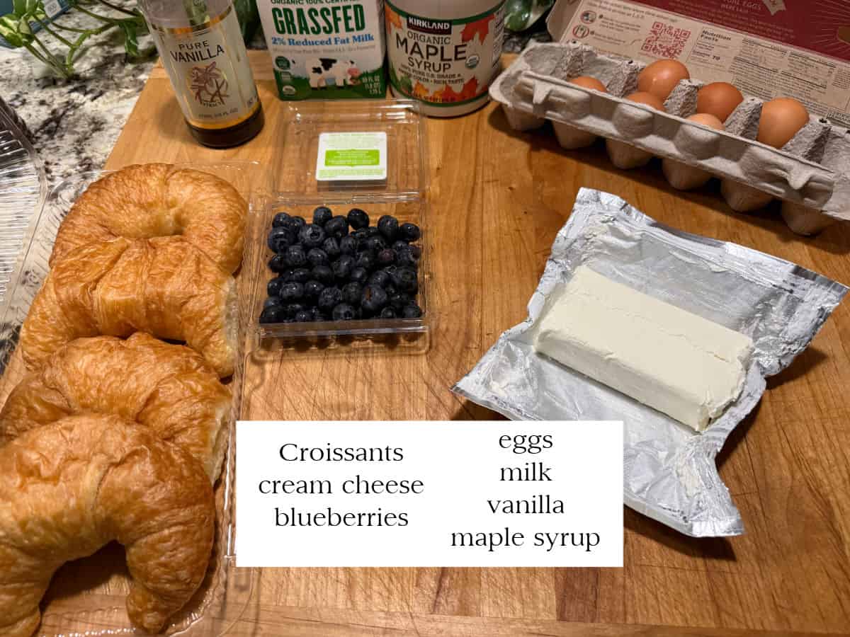 ingredients needed for the breakfast casserole.